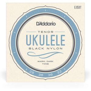 D'Addario EJ53T Ukulele Tenor Black Nylon