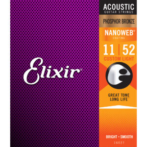 Elixir Strings 16027 11/52 Nanoweb Cordes Acoustiques