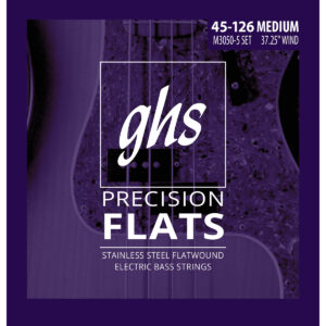 GHS Strings 3050M-5 45/126 Flatwound 5 Cordes Basses