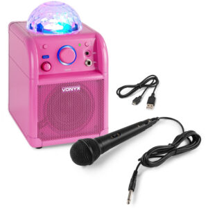 Vonyx SBS50 Pink BT Enceinte Karaoké